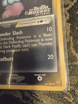 Pokemon Dark Flaaffy Team Rocket Returns 33/109 Holo Uncommon 80 HP 2004 - Image 4