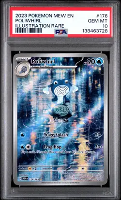 2023 Pokemon SV 151 Poliwhirl #176 Illustration Rare PSA 10 GEM MINT - Image 1