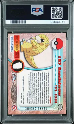 2000 TOPPS CHROME POKEMON T.V. #27 SANDSHREW PSA 5 - Image 2