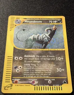 Pokemon SKYRIDGE - #H11/H32 Houndoom - Holo - ENG - DOUBLE SWIRL! - MP/LP - Image 4