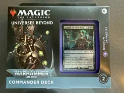 MTG Universes Beyond Warhammer 40K Commander Necron Dynasties Deck, Unopened - Image 1