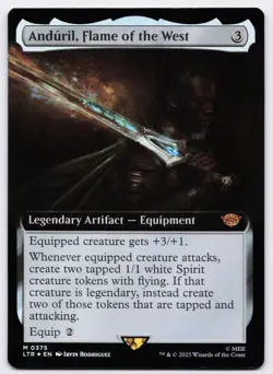 Anduril, Flame of the West - Foil - Extended Art - MTG Universes Beyond: LOTR - Image 1