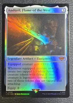 Anduril, Flame of the West Universes Beyond: the Lord of the Rings Foil LP MTG - Image 1
