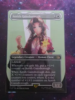 Aerith Gainsborough (Borderless) ✅ Final Fantasy ✅ Magic The Gathering (mtg) - Image 1