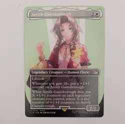 Aerith Gainsborough BORDERLESS MTG Rare Magic: The Gathering Final Fantasy - Image 1