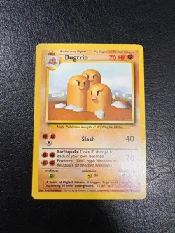 Pokemon WOTC 1999 Base Set Dugtrio Rare Vintage Pokemon Card - Image 1