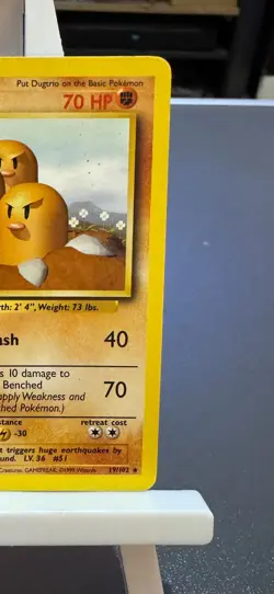 Pokemon Cards: Base Set Rare: Dugtrio 19/102 TCG 1999 WOTC Vintage - Image 3