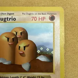 Pokemon TCG Dugtrio 019/102 Base Set Shadowless Unlimited WOTC English 1999 MP - Image 3