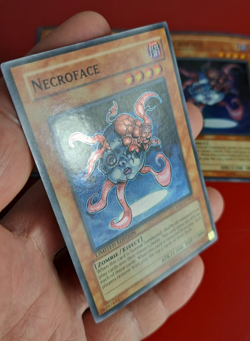3X Yu-Gi-Oh! Necroface (CRMS-ENSE1), SUPER RARE, Limited Edition, NM - Image 3