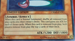 3X Yu-Gi-Oh! Necroface (CRMS-ENSE1), SUPER RARE, Limited Edition, NM - Image 4