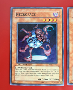 3X Yu-Gi-Oh! Necroface (CRMS-ENSE1), SUPER RARE, Limited Edition, NM - Image 5