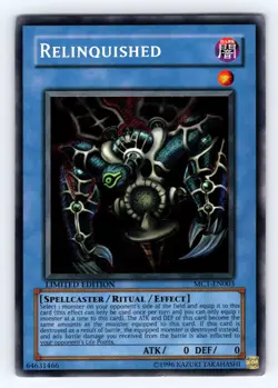 Yugioh Relinquished MC1-EN003 Limited Edition Secret Rare Holo - MP 💎 - Image 1