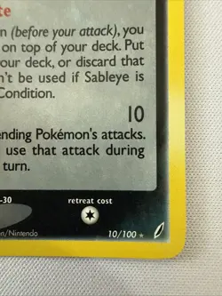 Sableye 10/100 EX Crystal Guardians Reverse Holo Rare Stamped Pokemon Card - Image 4