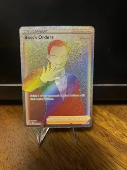Pokemon Rebel Clash Boss's Orders Rainbow Secret Rare Trainer Card 200/192 - Image 1