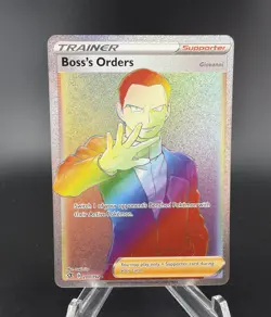Pokemon TCG Boss's Orders 200/192 Rebel Clash Rainbow Rare Card - Image 1