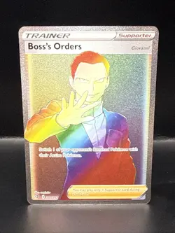 Pokemon TCG Boss's Orders 200/192 Rebel Clash Rainbow Rare Card - Image 1