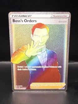 Pokemon TCG Boss's Orders 200/192 Rebel Clash Rainbow Rare Card - Image 2
