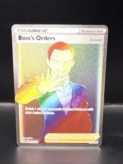 Pokemon TCG Boss's Orders 200/192 Rebel Clash Rainbow Rare Card A - Image 2