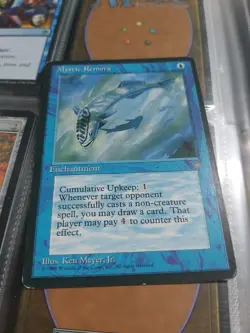 MTG Card - 1x Mystic Remora - Ice Age - LP/MP - Vintage Magic The Gathering 1995 - Image 1