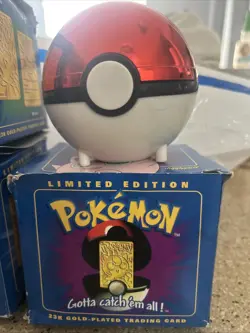 1999 Burger King Set Of 6 Pokemon 23k Gold Plated Cards W/ Box, Balls and COA - Image 4