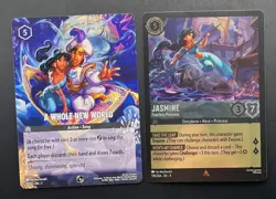A Whole New World Promo and Jasmine Fearless Princess Foil Lorcana - Image 1
