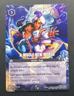 A Whole New World Promo and Jasmine Fearless Princess Foil Lorcana - Image 2