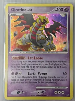 Pokemon Giratina LV.55 Holo Rare Platinum Card 9/127 with SWIRL - Image 1