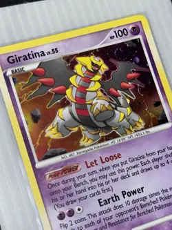 Pokemon Giratina LV.55 Holo Rare Platinum Card 9/127 with SWIRL - Image 3