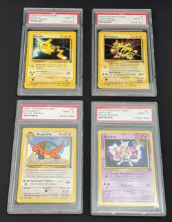 1999 Pokemon The First Movie Promo Set PSA 9 Pikachu Dragonite Mewtwo Electabuzz - Image 1