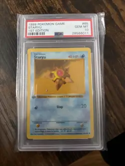 Psa 10 1999 1st Edition Staryu 65/102 Pokemon Card - Image 1