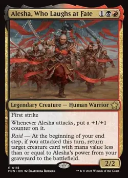 MTG - ALESHA, WHO LAUGHS AT FATE - Foundations (R) - Image 1