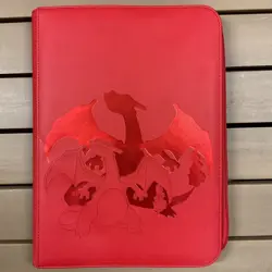 Ultra Pro Pokemon TCG Charizard 9 Pocket Leather Binder Red 360 Card Capacity - Image 1