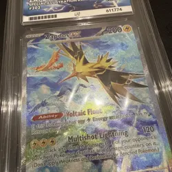 Pokemon TCG Zapdos EX Card 202/165 Scarlet Violet-151 Sir Ace 9 - Image 5