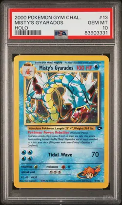 2000 POKEMON GYM CHALLENGE HOLO #13 MISTY'S GYARADOS PSA 10 - Image 1