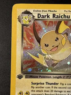 Pokemon Dark Raichu 83/82 First Edition Holo Team Rocket Secret Rare 1st Ed Lp- - Image 2