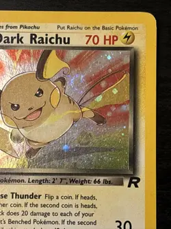 Pokemon Dark Raichu 83/82 First Edition Holo Team Rocket Secret Rare 1st Ed Lp- - Image 3