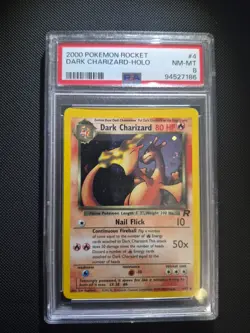 2000 Team Rocket Holo Dark Charizard #4 PSA 8 NM-MINT Pokemon 🔥🔥🔥 - Image 1
