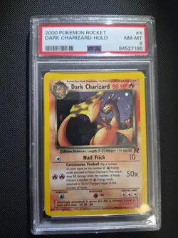 2000 Team Rocket Holo Dark Charizard #4 PSA 8 NM-MINT Pokemon 🔥🔥🔥 - Image 2