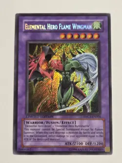 Elemental Hero Flame Wingman EHC1-EN004 Secret Rare Yugioh Limited Edition LP - Image 1