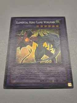 Elemental Hero Flame Wingman EHC1-EN004 Secret Rare Yugioh Limited Edition LP - Image 3