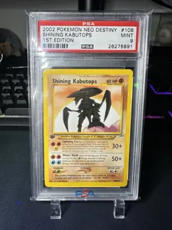 2002 Shining Kabutops 1st Edition Neo Destiny 108/105 PSA 9 - Image 1