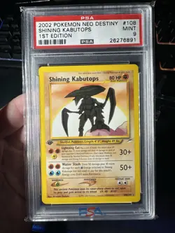 2002 Shining Kabutops 1st Edition Neo Destiny 108/105 PSA 9 - Image 5