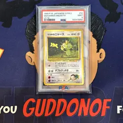 PSA 9 MINT 1999 Pokemon Japanese Gym 2 GIOVANNI'S MEOWTH LV.12 #52 - Image 1