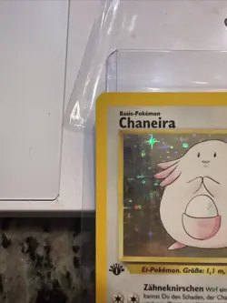 Pokemon TCG Chansey Chaneira Base Set 1st Edition 3/102 HOLO GERMAN - Image 2
