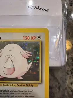 Pokemon TCG Chansey Chaneira Base Set 1st Edition 3/102 HOLO GERMAN - Image 3