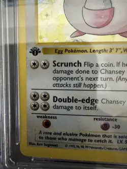 Pokemon TCG -- Chansey 3/102 Base 1st Edition Graded CGC 6 (EX / NM) - Image 5