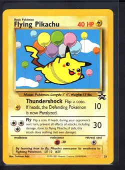 Flying Pikachu #25 Black Star Promo (Mint/NM) Pokemon Card WOTC 2001 - Image 1