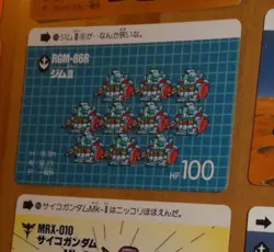 SD GUNDAM SUPER DEFORMED CARD CARDDASS REG CARTE N° 307 MADE IN JAPAN 1990 ** P4 - Image 1