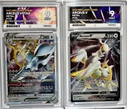 Arceus VSTAR UPC Metal Promo Cards 122/172 & 123/172 - Ace 9 Mint - Image 1