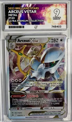 Arceus VSTAR UPC Metal Promo Cards 122/172 & 123/172 - Ace 9 Mint - Image 4